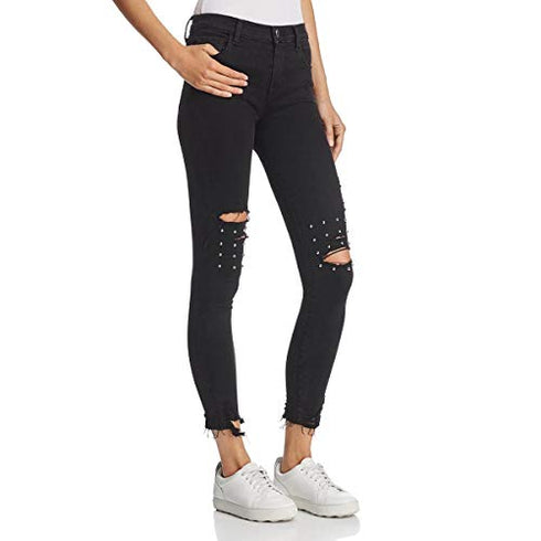 J Brand Alana Embellished Skinny Ankle Jeans In Stud